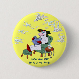 Badge Rond 5 Cm Perdez-vous dans un bon livre