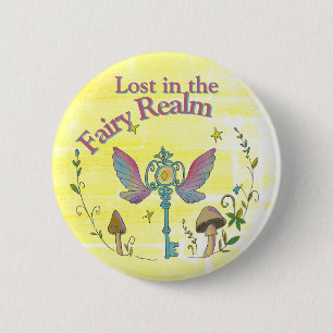 Badge Rond 5 Cm Perdu dans le royaume Fiary, amoureux du mythe, ch