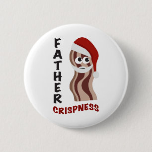 Badge Rond 5 Cm Père Crise ! Bacon