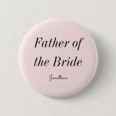 Badge Rond 5 Cm Père de la mariée rose blush  (Devant)