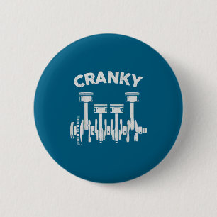 Badge Rond 5 Cm Père de la mécanique amateur de vilebrequin de mot