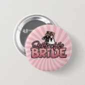 Badge Rond 5 Cm père du bouton de jeune mariée (Devant & derrière)