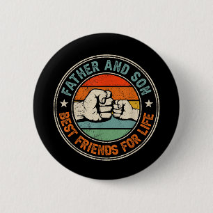Badge Rond 5 Cm Père Et Fils Meilleurs Amis De La Vie
