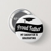 Badge Rond 5 Cm Père fier - bouton d'obtention du diplôme (Devant & derrière)