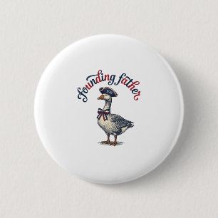 Badge Rond 5 Cm Père fondateur Goose Vintage Chemise patriotique D