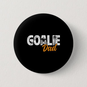 Badge Rond 5 Cm Père Gardien De But De Hockey Sur Glace D'un Père