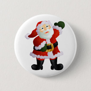 Badge Rond 5 Cm Père Noël