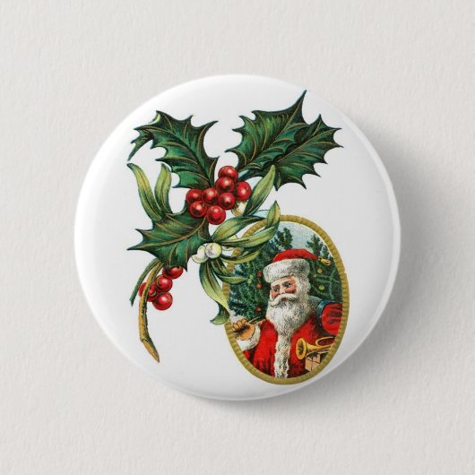 Badge Rond 5 Cm Père Noël (Devant)