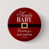 Badge Rond 5 Cm Père Noël Baby | Baby shower de Noël (Devant)