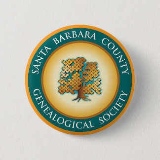 Badge Rond 5 Cm Père Noël Barbara Genealogical Society Button / Pi