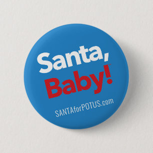 Badge Rond 5 Cm "Père Noël, bébé !" 2,25" bouton