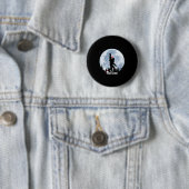 Badge Rond 5 Cm Père Noël Bigfoot Christmas Rock Roll Sasquatch Be (En situation)
