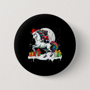Badge Rond 5 Cm Père Noël Cane Corso équitation Unicorn Noël Propr
