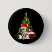 Badge Rond 5 Cm Père Noël Cat (Devant)
