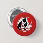 Badge Rond 5 Cm Père Noël Cat (Devant & derrière)