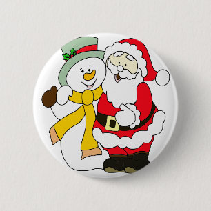 Badge Rond 5 Cm père Noël-claus