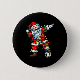 Badge Rond 5 Cm Père Noël Dabbing Football Pyjama de Noël Garçons