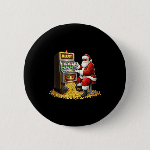 Badge Rond 5 Cm Père Noël de machine à sous drôle graphique de cas