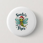 Badge Rond 5 Cm Père Noël Dragonfly (Devant)