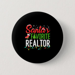 Badge Rond 5 Cm Père Noël Favori Realtor Noël Immobilier Age