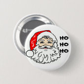 Badge Rond 5 Cm Père Noël font face, HOHOHO (Devant & derrière)