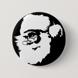 Badge Rond 5 Cm Père Noël frais