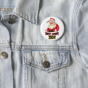 Badge Rond 5 Cm Père Noël - Ho favori