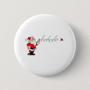 Badge Rond 5 Cm Père Noël (Ho Ho Ho)