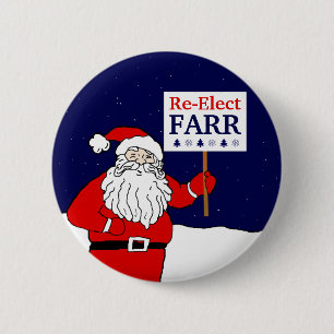 Badge Rond 5 Cm Père Noël indique réélisent un congrès progre