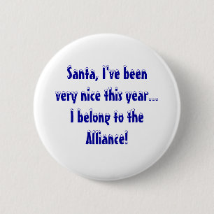 Badge Rond 5 Cm Père Noël, j'ai le beenvery gentil cette année