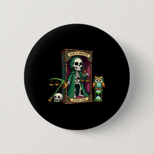 Badge Rond 5 Cm Père Noël Muerte Avec Vert Clocher Aide Avec Légal