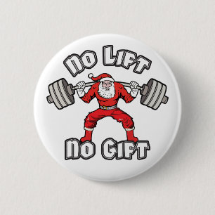 Badge Rond 5 Cm Père Noël - Pas d'ascenseur, pas de cadeau