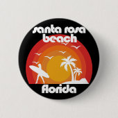 Badge Rond 5 Cm Père Noël Rosa Beach, Floride (Devant)
