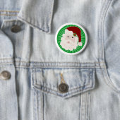 Badge Rond 5 Cm Père Noël traditionnel (En situation)