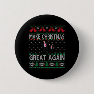 Badge Rond 5 Cm Père Noël Trump Danse Rendre Noël super moche