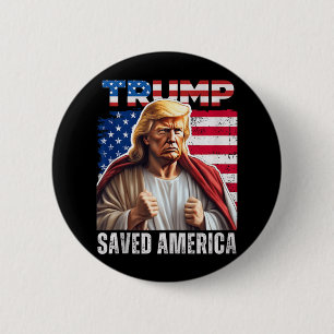 Badge Rond 5 Cm Père Noël Trump Humour de Noël drôle Trump réservo