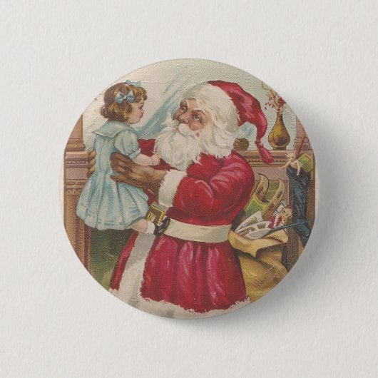Badge Rond 5 Cm Père Noël vintage (Devant)
