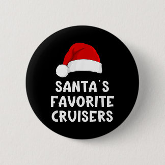 Badge Rond 5 Cm Pères Noël de Noël Croisières préférés Drôle Crois