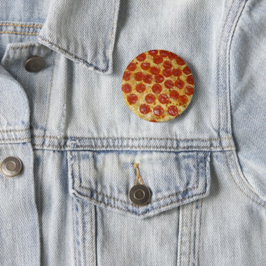 Badge Rond 5 Cm Perfection de pepperoni (En situation)