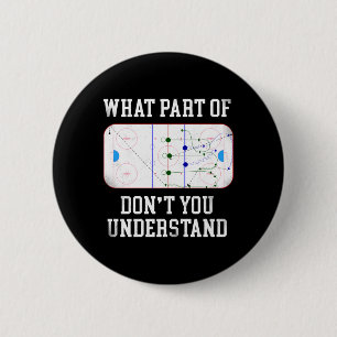 Badge Rond 5 Cm Performance de hockey sur glace dans une patinoire