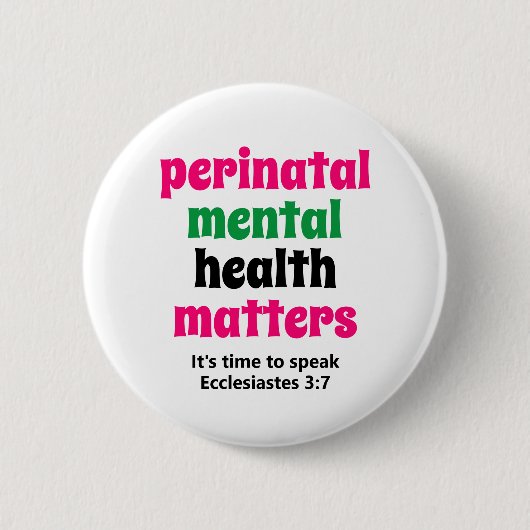Badge Rond 5 Cm Perinatal Mental Health Matters (Devant)