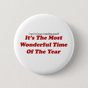 Badge Rond 5 Cm Période merveilleuse de Noël drôle d'année
