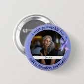 Badge Rond 5 Cm Periwinkle Eating Disorder Awareness Photo (Devant & derrière)