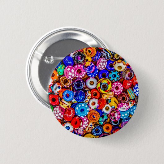 Badge Rond 5 Cm Perles (Devant & derrière)