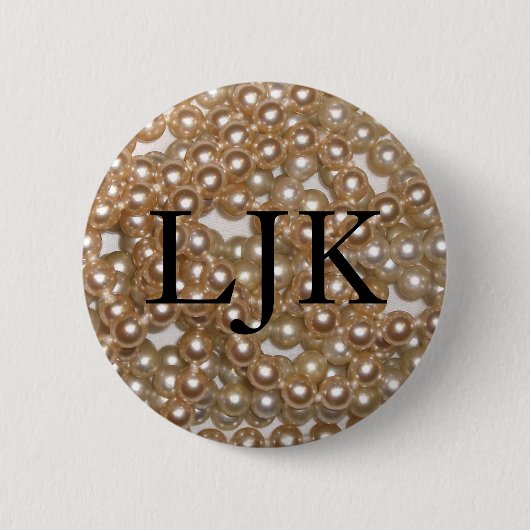 Badge Rond 5 Cm Perles (Devant)