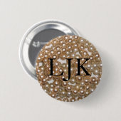Badge Rond 5 Cm Perles (Devant & derrière)