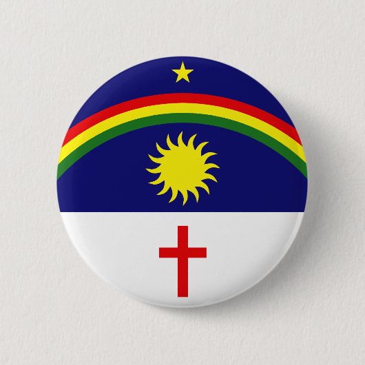 Badge Rond 5 Cm Pernambuco, drapeau du Brésil (Devant)
