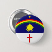 Badge Rond 5 Cm Pernambuco, drapeau du Brésil (Devant & derrière)