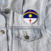 Badge Rond 5 Cm Pernambuco, drapeau du Brésil (En situation)