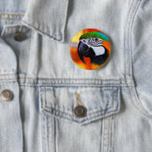 Badge Rond 5 Cm Perroquet (En situation)